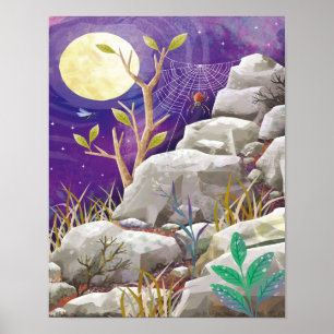 Poster Uma Aranha Na Montanha Presente de Amantes de Ar