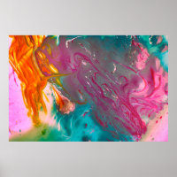 Uma armação de óleo de abstrato colorido pintado d