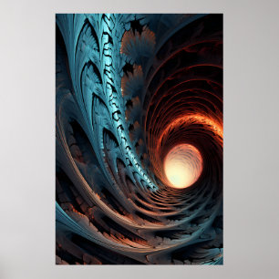 Poster Uma Arte Fractal Hipnótica