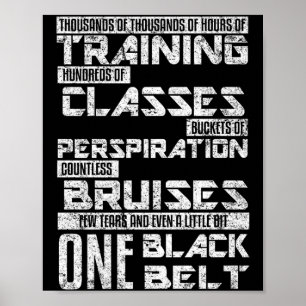 Poster Uma Arte Marcial de Faixa Preta Jiu Jitsu Caratê