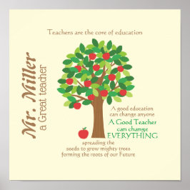 Poster Uma Árvore Apple Personalizada por Professores de