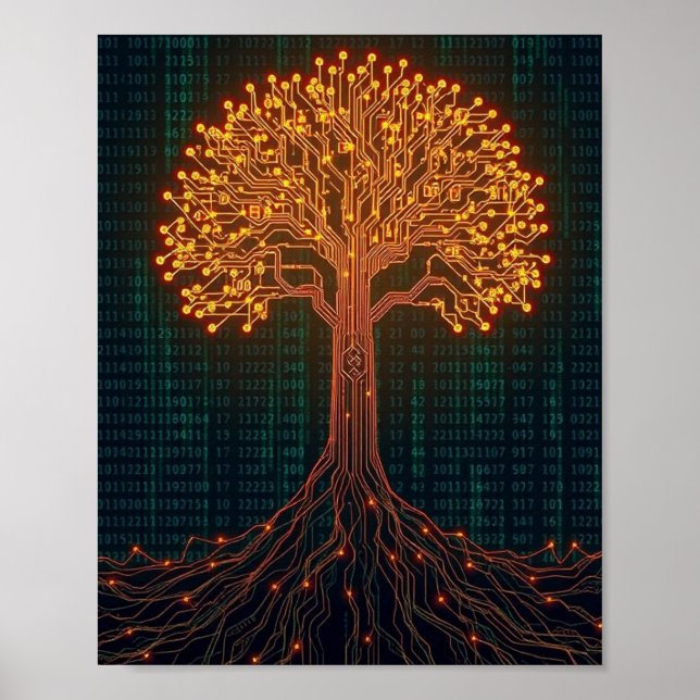 Poster Uma árvore de Conselho de circuito luminoso (Frente)