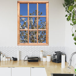 Póster Uma Árvore no Modo de Exibição do Springtime a par