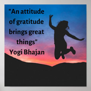Poster "Uma atitude da gratitude. "