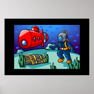 Poster Uma aventura subaquática