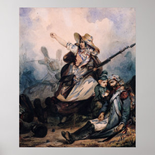 Póster Uma barricada em 1830, 1834