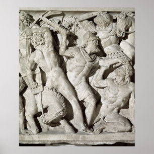 Póster Uma batalha entre romanos e Galatians