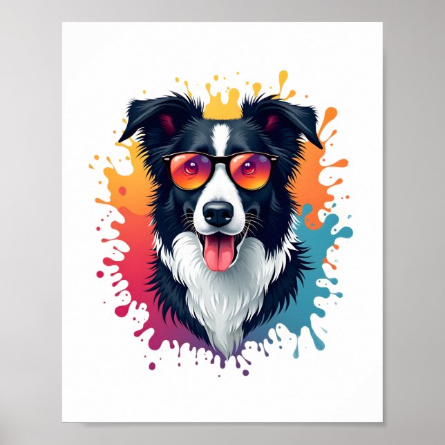 Poster Uma bela Collie de Cães [RB#10009] (Frente)
