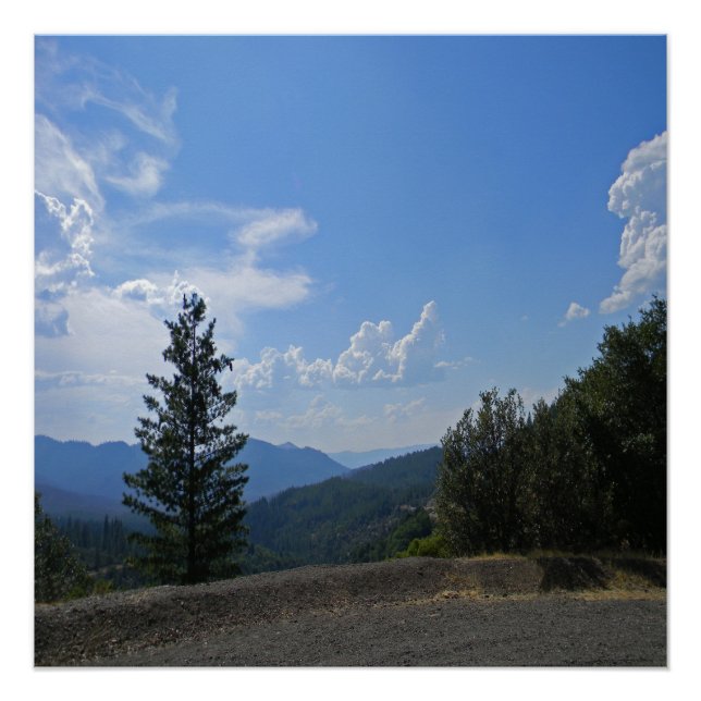 Póster Uma bela vista do vale Hayfork... (Frente)