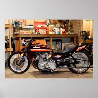 Poster Uma bicicleta de arrastar modificada Classic Kawas