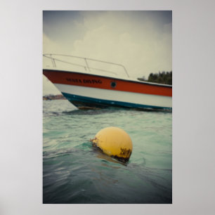 Poster Uma bóia e um barco na água