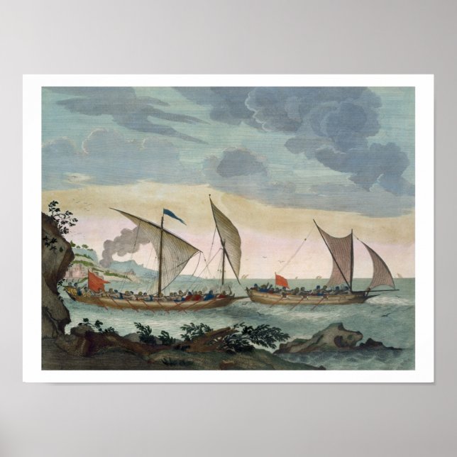 Poster Uma Brigantina dando perseguição a uma Felucca, e  (Frente)