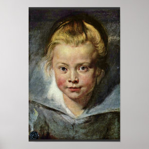 Poster Uma cabeça das crianças (retrato de Clara Serena