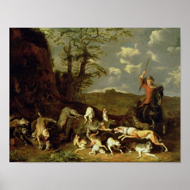 Poster Uma Caça De Urso, 1655 (Frente)