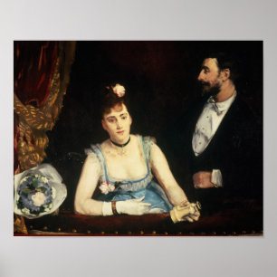 Poster Uma caixa no teatro dos italianos, 1874