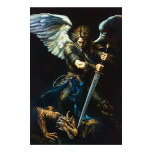 Póster Uma canção de aço e escala Angel vs Dragon
