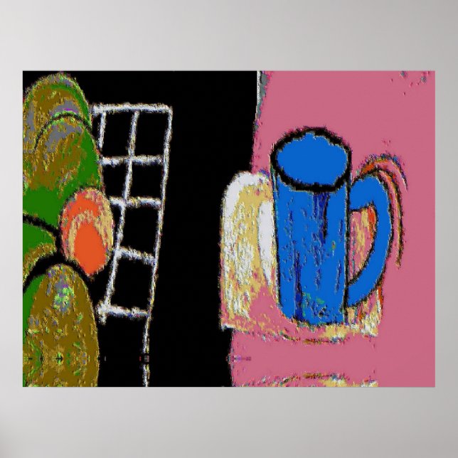 Poster Uma caneca azul (Frente)