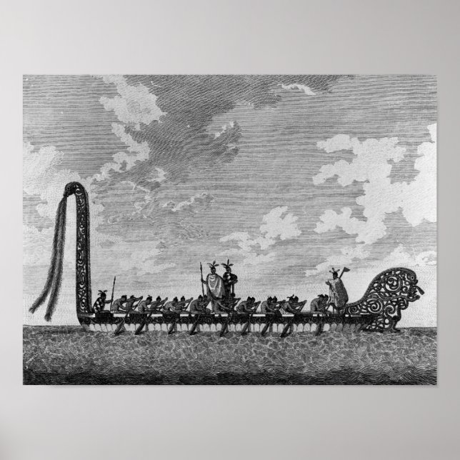 Poster Uma Canoa de Guerra da Nova Zelândia (Frente)