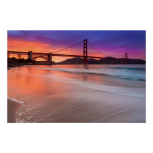 Póster Uma captação de golden gate bridge de San