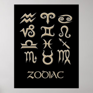 Póster Uma carta do símbolo do zodíaco