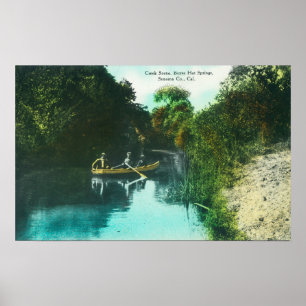 Poster Uma cena da angra com família em uma canoa