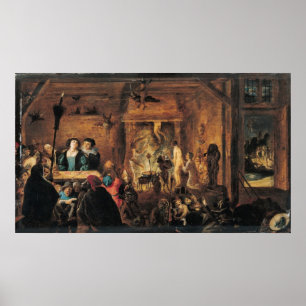 Póster Uma cena da bruxaria, 1633