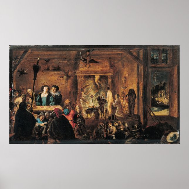 Póster Uma cena de feitiçaria, 1633 (Frente)