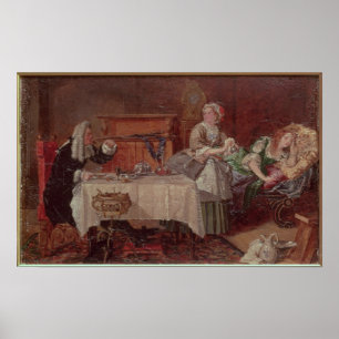 Poster Uma cena de "Tartuffe" por Moliere, 1850