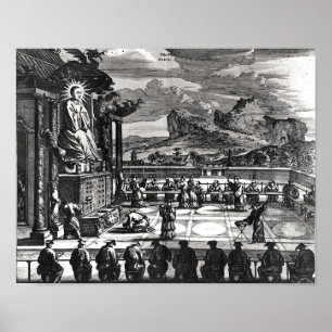 Poster Uma cerimônia budista de "Indiae Orientalis"