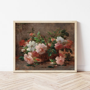 Poster Uma cesta com Rosas   Eugene Petit