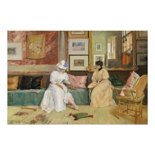 Póster Uma chamada amigável, 1895 (óleo em canvas)