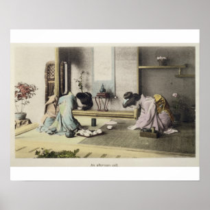 Póster Uma chamada da tarde, c.1880 (albume colorido mão