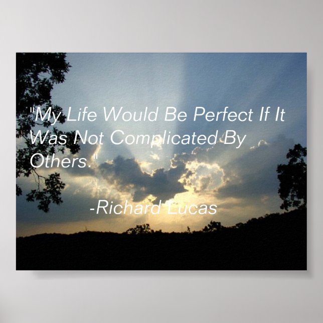 Póster Uma citação de um homem sábio. (Frente)