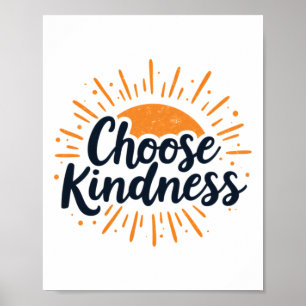 Poster Uma citação inspiradora elege gentileza em um Sem