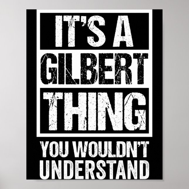 Poster Uma coisa de gilbert não entenderia sobrenome nome (Frente)