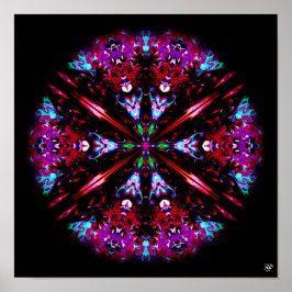 Poster Uma coisa redonda colorida - padrões pareidólia