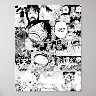 Poster Uma Colagem de Manga de Peece