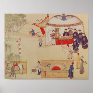 Póster Uma competição de arqueiros, final do século XVIII