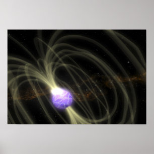 Poster Uma concepção do artista do magneta 1806-20 de S