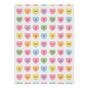 Póster Uma conversa bem engraçada e personalizada, doces,