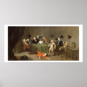 Póster Uma conversação moderna da meia-noite, c.1732 (o