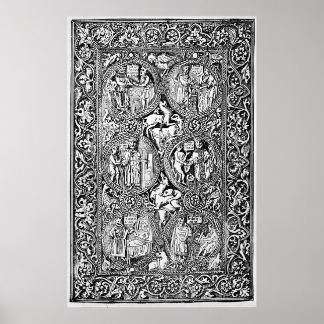 Póster Uma cópia do marfim de volta do Psalter da Rainha  (Frente)