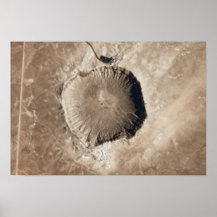 Póster Uma cratera do impacto do meteorito