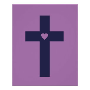 Póster Uma Cruz Com Amor Arte de Amor Sagrado