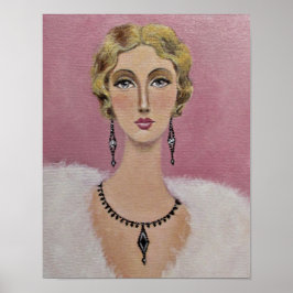 Poster Uma dama vintada com olhos de cinza/Poster