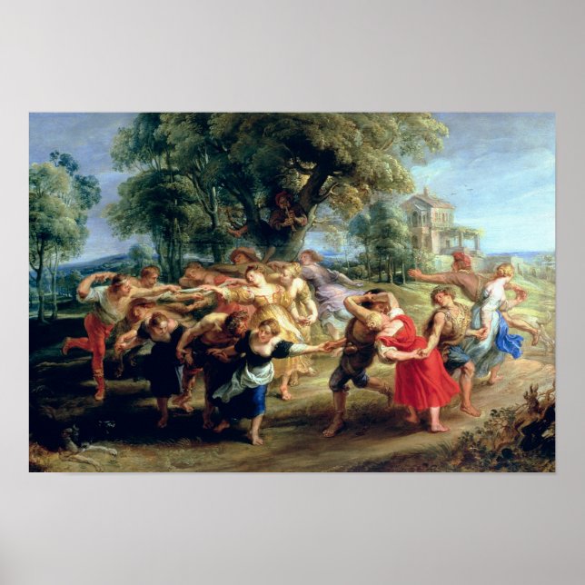 Poster Uma dança camponesa, 1636-40 (Frente)