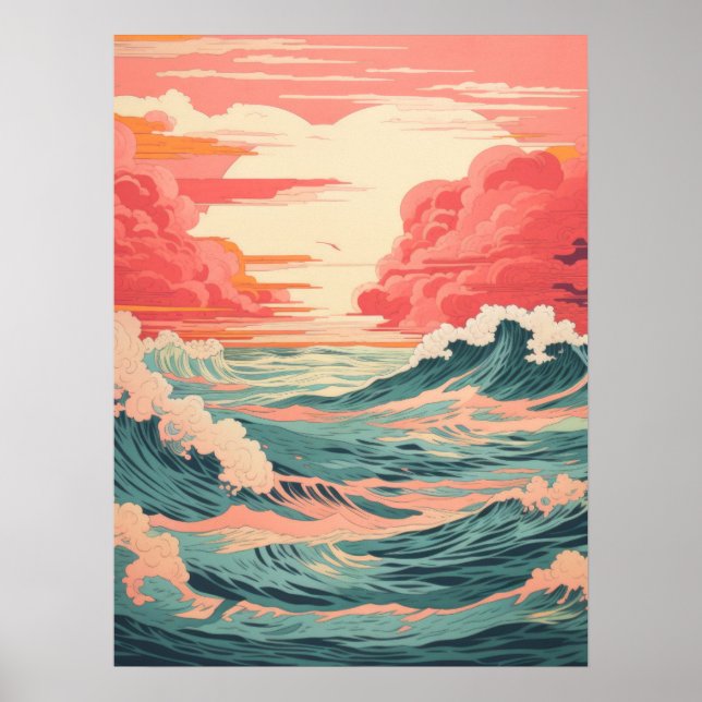 Poster Uma dança de ondas e sol (Frente)
