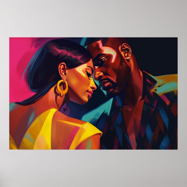 Poster Uma dança lenta com meu amor (Frente)