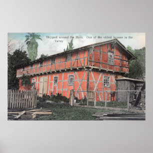 Póster Uma das casas as mais velhas no vale