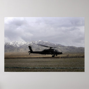 Póster Uma descolagem de AH-64A Apache